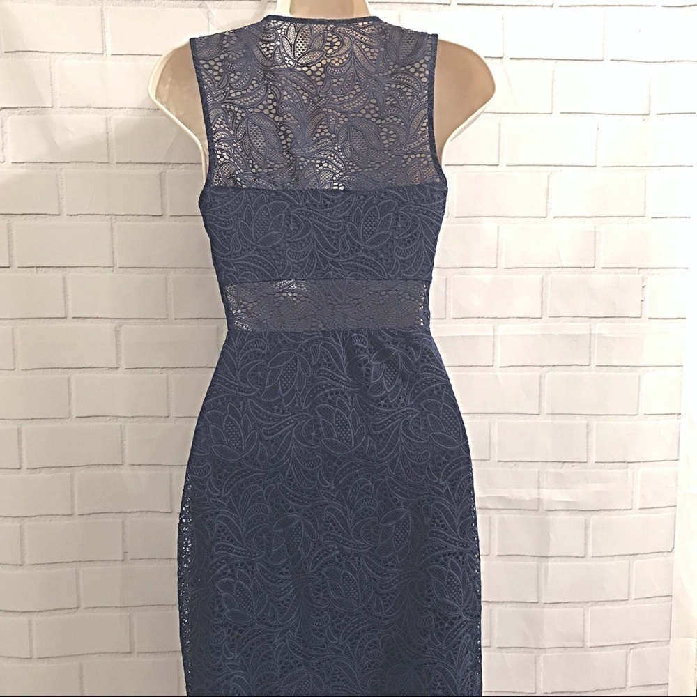 EXPRESS blue lace dress. - Picture 5 of 8